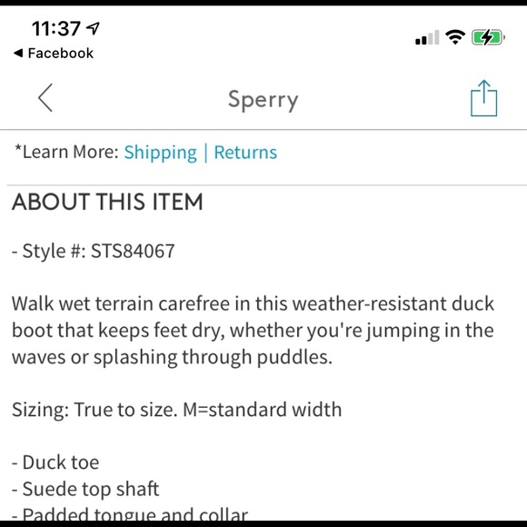 Sperry duck boot woman’s size 6 - Picture 2 of 6